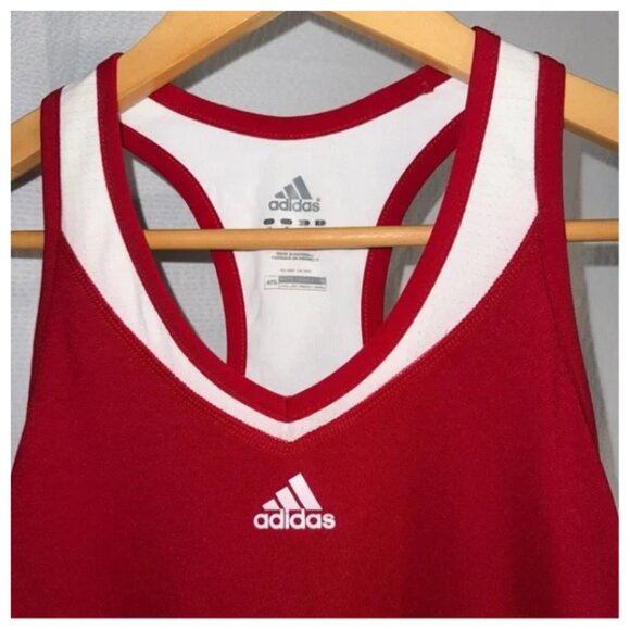 Adidas Women's ATS Cool Red & White Workout Tank Top, Size Medium - Picture 2 of 5